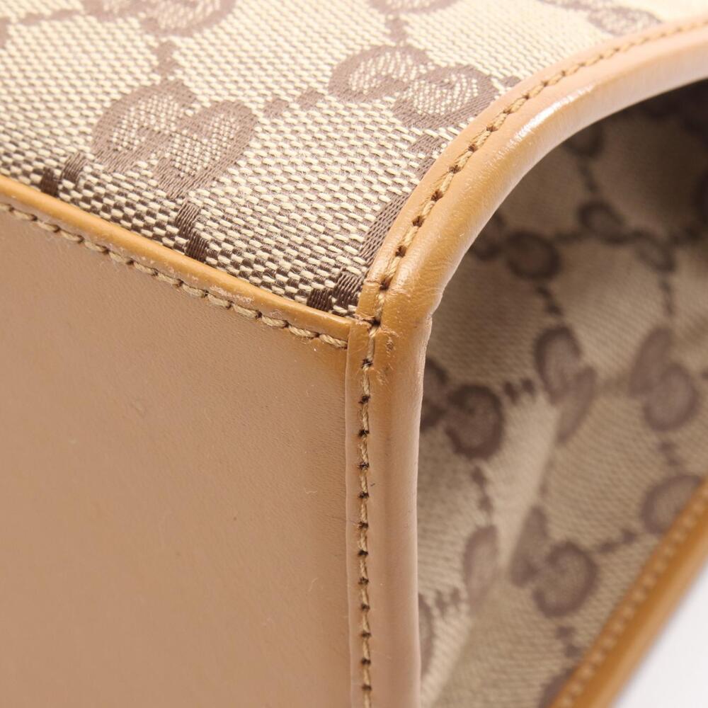 Gucci Jackie GG Canvas Shoulder Bag Leather Beige Brown - Picture 6 of 7